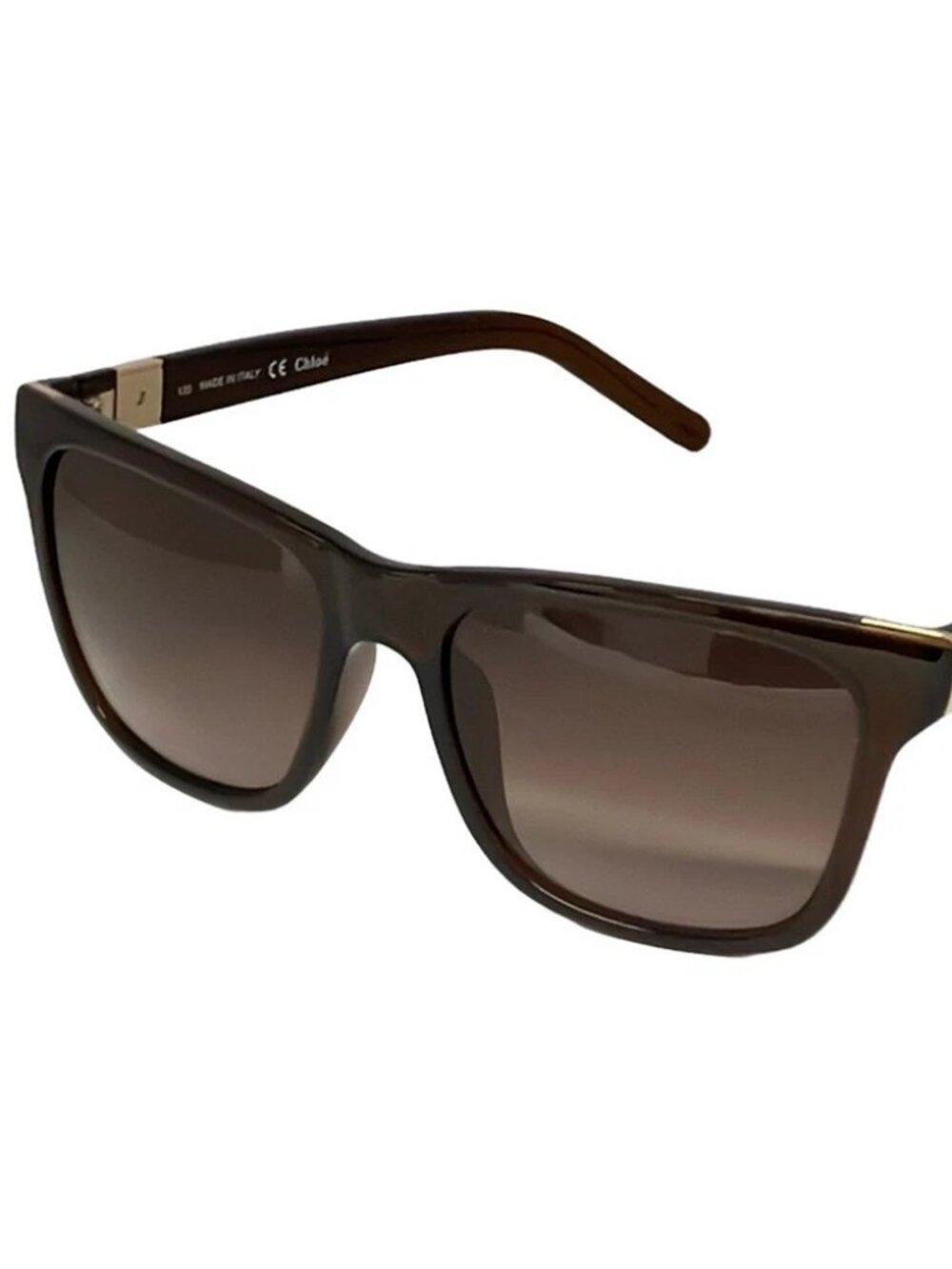 Chloe CE646SK Dark Brown Gold Plastic Hardware Sunglasses